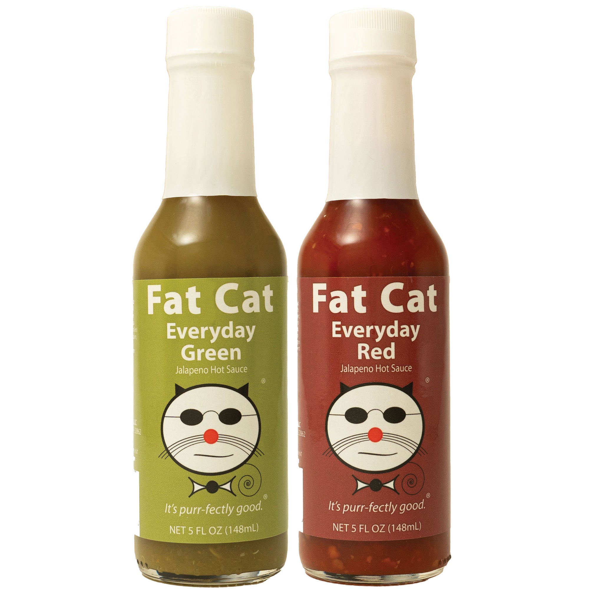 Everyday Red / Green Jalapeno Two-Pack - Fat Cat Gourmet Hot Sauce & Specialty Condiments