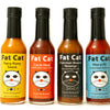 Funny Cat Name 4 Bottle Hot Sauce Gift Box - Fat Cat Gourmet Hot Sauce & Specialty Condiments